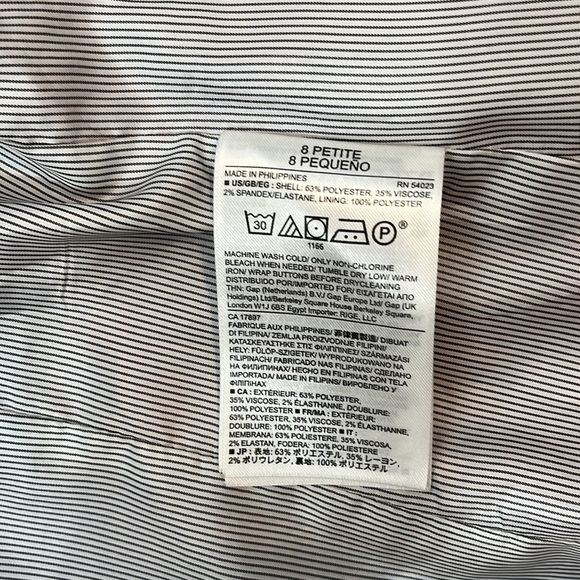 Banana Republic double button front blazer lined inside classic red 8P - Picture 10 of 15